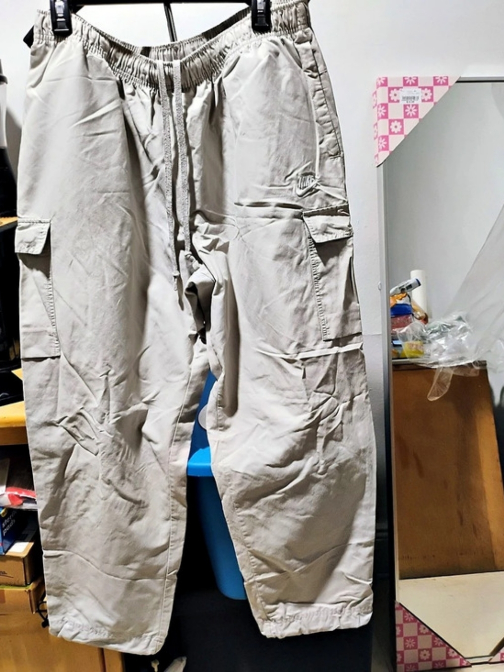 Men's Nike Sportswear Club Woven Cargo Pants In Bone XXL Like New